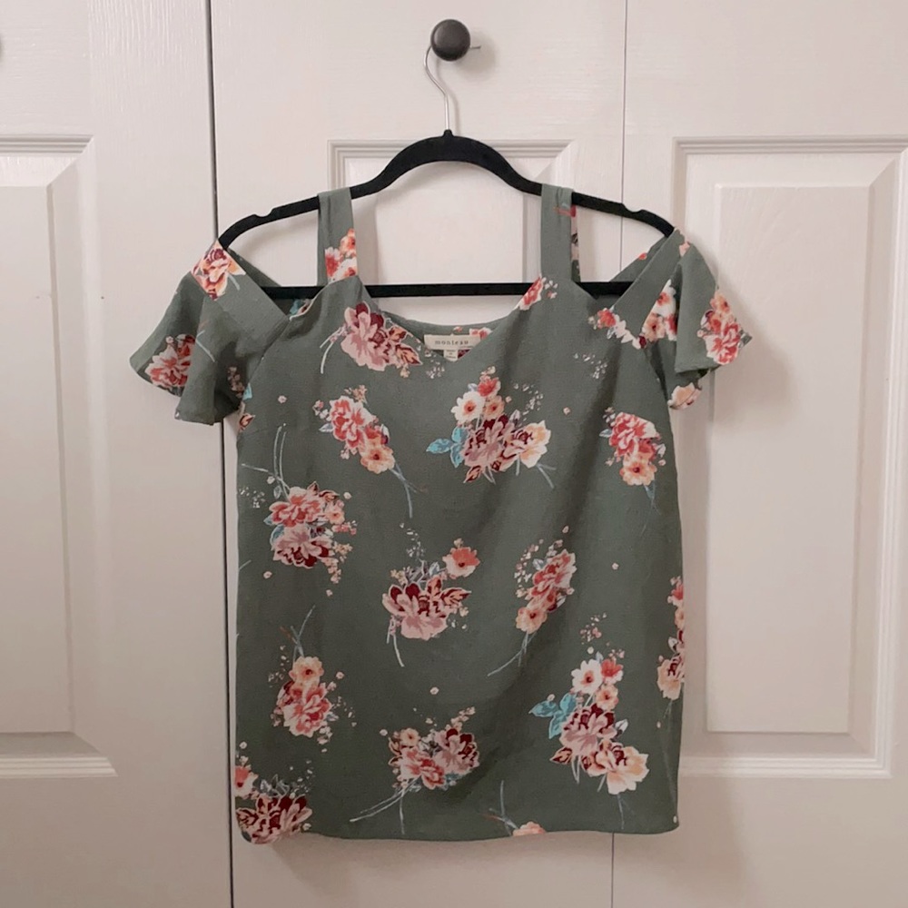 Olive, Floral Blouse.